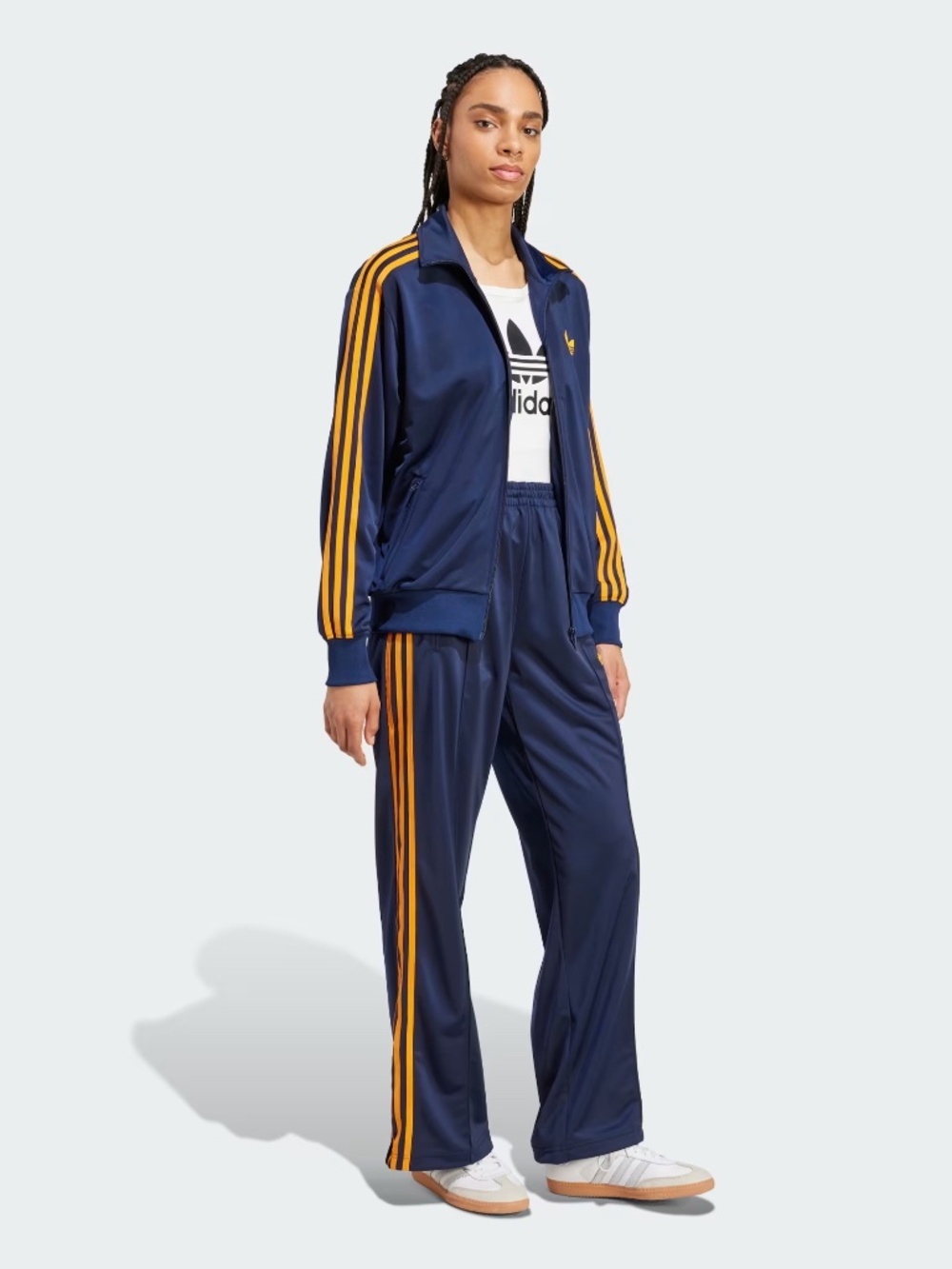 NWT Adicolor Classic Firebird Loose Track Pants Night Indigo Orange XL JW1229